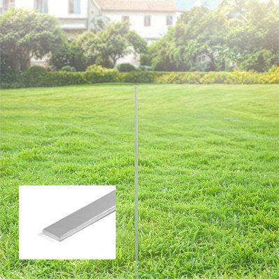 5 FT Silver Galvanized Tension Bar, 60 Inch Flat Bar for 5' Chain Link Fence Parts, Hardware for Chain Link Fencing System, Single