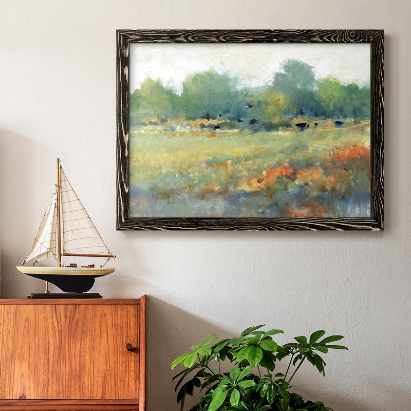 " Rural Land II ", 26" H x 38" W x 1.5" D, Black