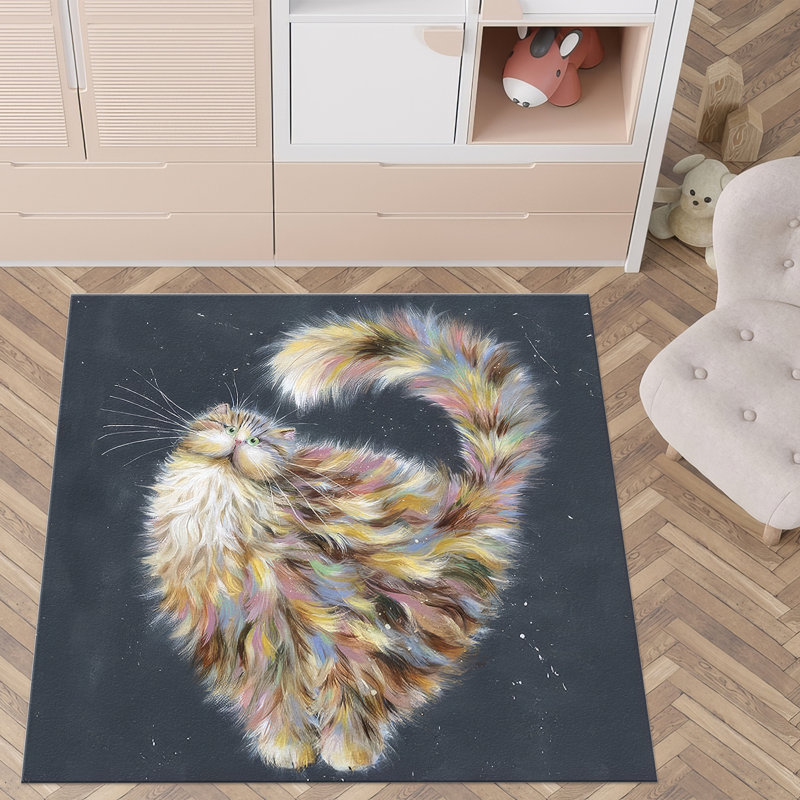Featuring a Distinct Tribal Pattern this Non-Woven Soft Printed Rug Adds a Touch of Exotic Elegance to Your Living Space