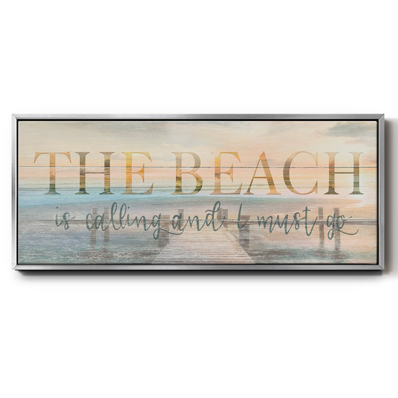 The Beach is- Toile encadrée, H 20 po x l 50 po