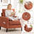 Stylish Upholstered Fabric Accent Chair with Sturdy Solid Wood Legs-895541247