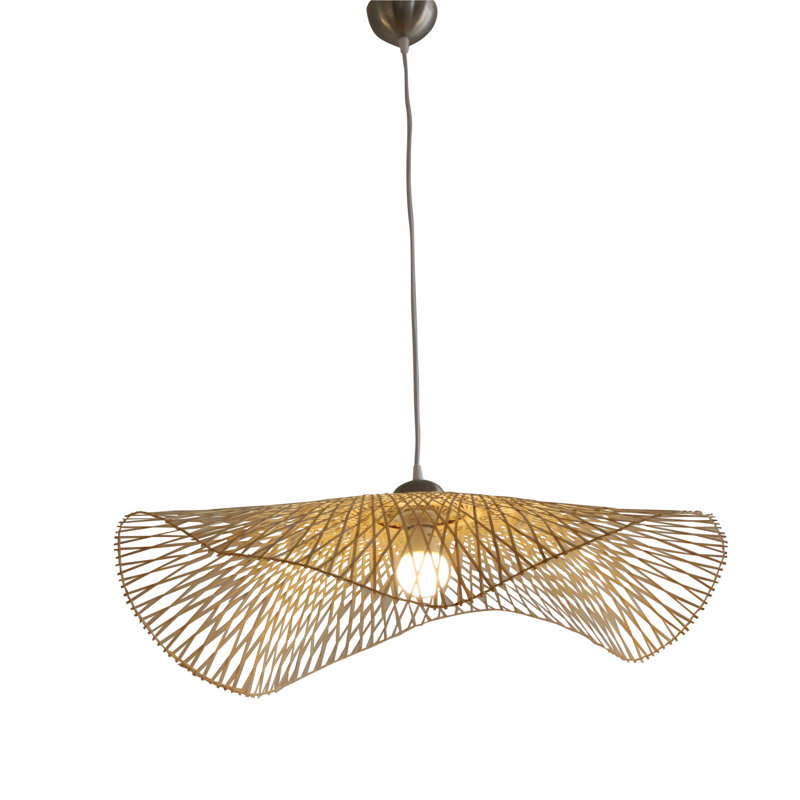 Tonquin 1 - Light Natural Bamboo Geometric Pendant