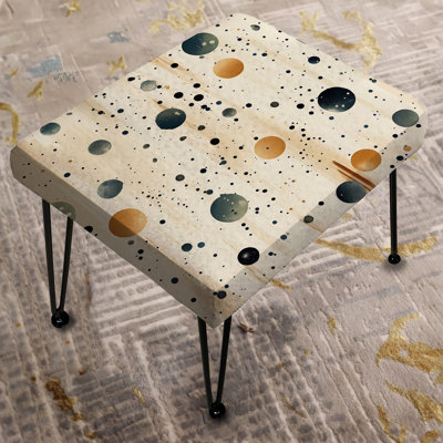 Rustic Splendor Polka Dots Pattern - Polka Dots Rectangle Ottoman