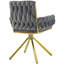 Avakate 46cm H Velvet Upholstered Metal Armchair-543699045-595320185