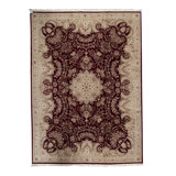 Hand Woven Silk and Wool Oriental Area Rug