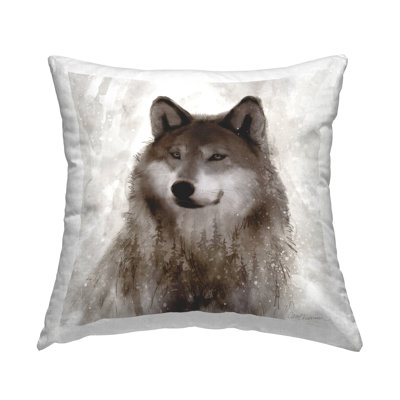 Coussin Woodland Wild Wolf
