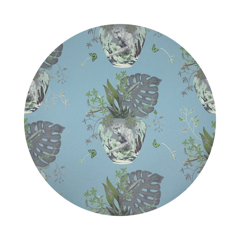 Monkey Small Jungle Pebble 16" Vinyl Placemat, Bedford