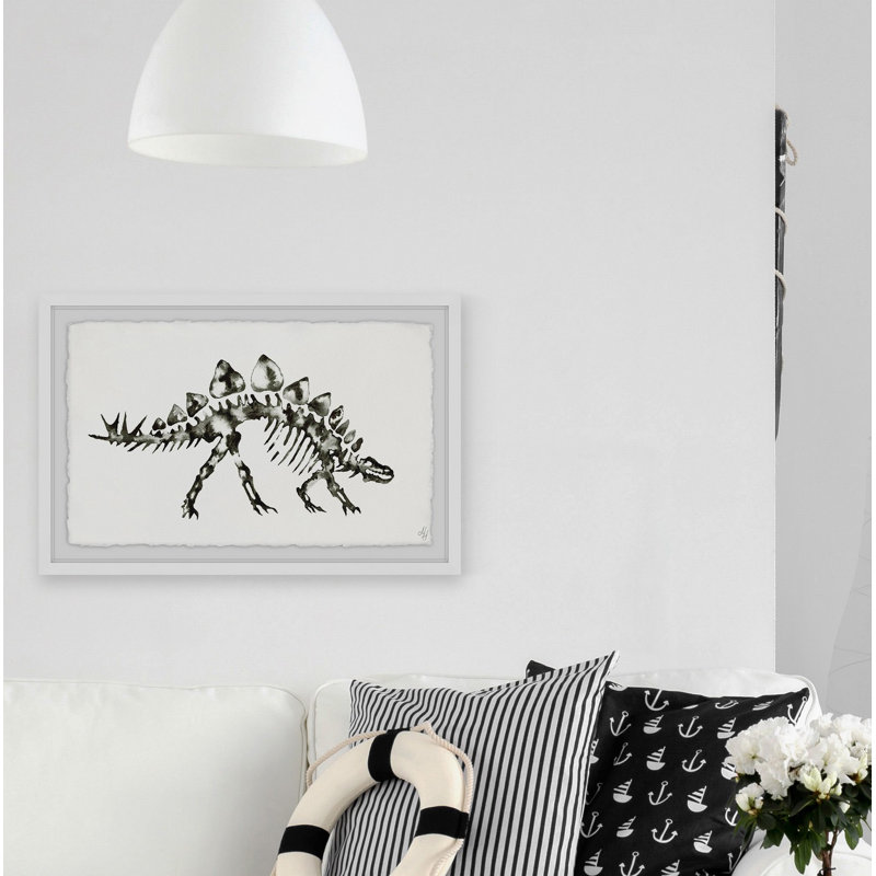 Remigio «Stegosaurus Skeleton», reproduction encadrée, H 8 po x l 12 po x P 1,5 po