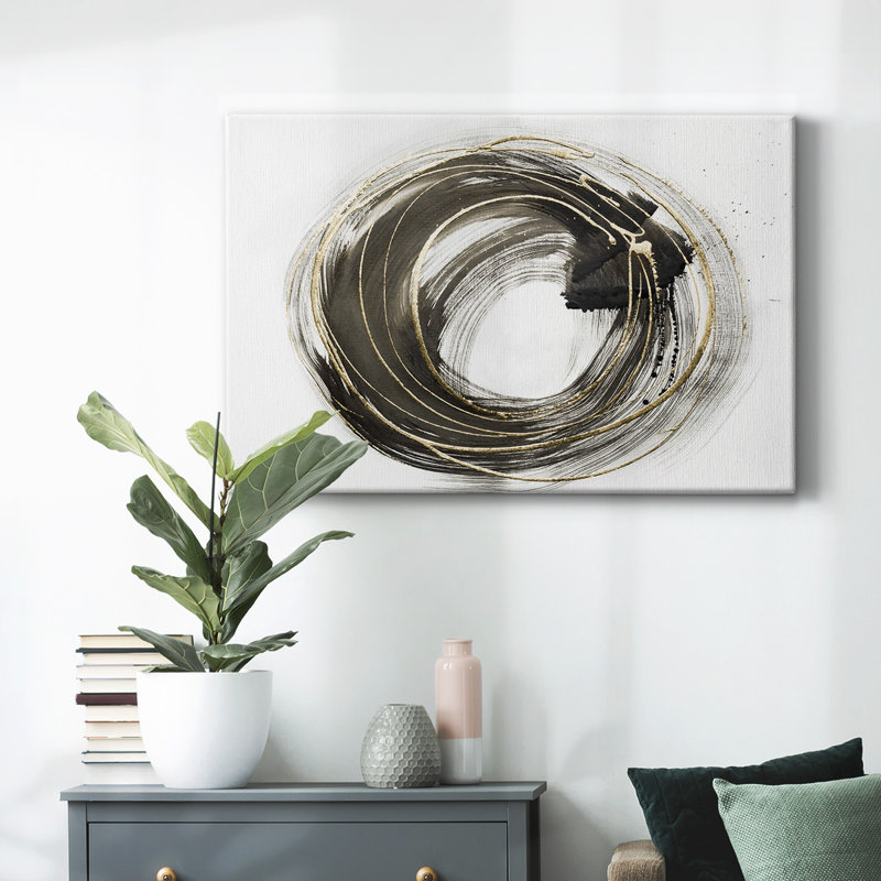 Toile tendue Golden Circles II - galerie, H 12 po x l 18 po