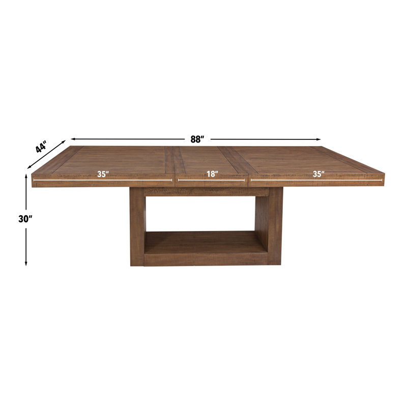 Garland Extendable Caramel Wood Dining Table for Eight