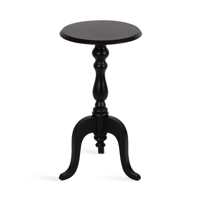 Arliana Wooden Vintage Round Side Table, Black