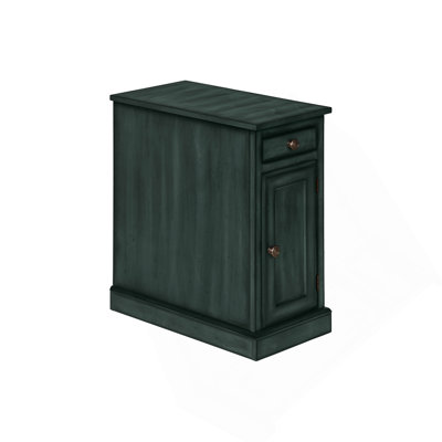 Accent Table,End,Side Table,Nightstand,Narrow,Bedroom,Lamp,Storage Drawer,Antique Blue Veneer,Traditional