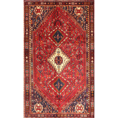 Tapis traditionnel rouge / noir Mayaguana