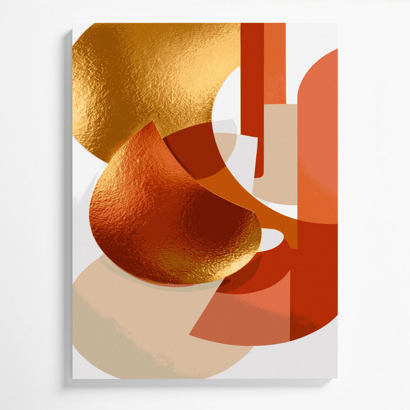 Abstrait, formes, 74, toile beige, H 36 po x l 24 po
