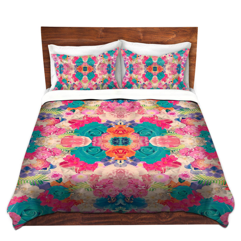 Ensemble de housse de couette flore bella, 1 housse simple + 1 taie standard