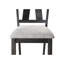 Transitionnel, chaises de salle à manger 2 pièces, bords rembourrés gris anthracite blé