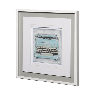 Vintage Typewriter by Ethan Harper a Framed Art Print Matted under Glass