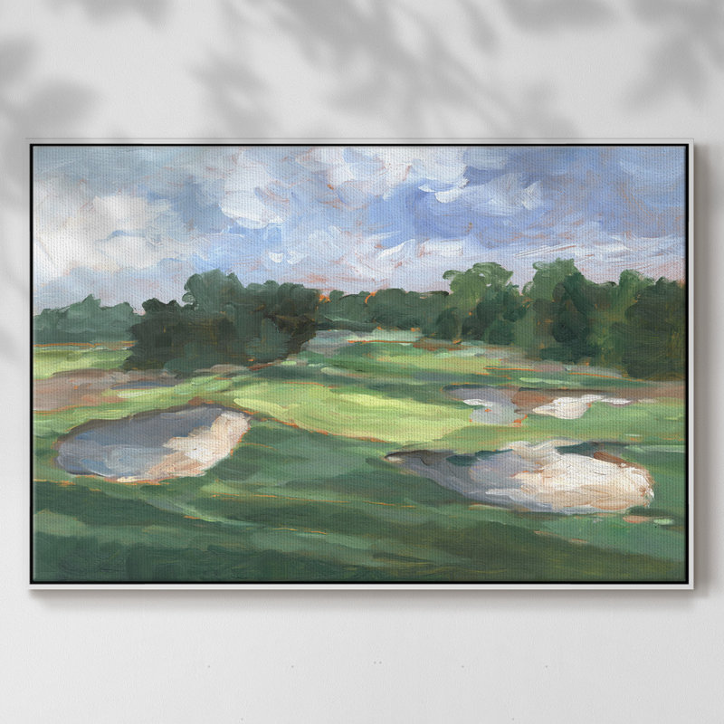 Golf Course Study III, reproduction d'art sur toile, Blanc, H 25 po x l 37 po x P 2 po