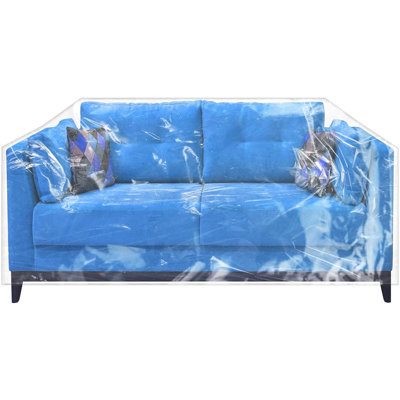 Plastic Loveseat Cover 84" W X 40" D X 36" RH X 18" FH Pl...