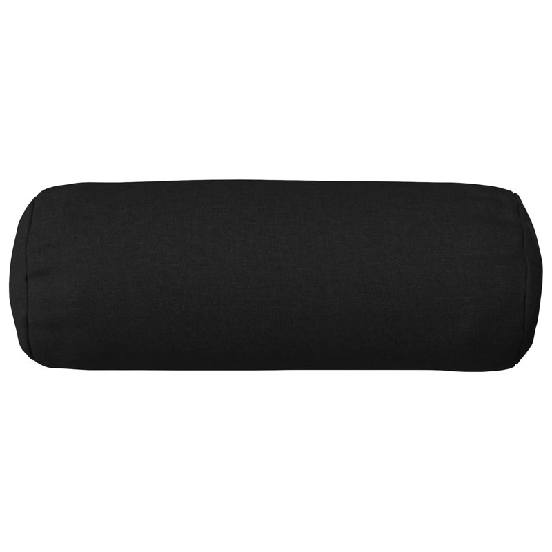 Dark Grey Cushion Cover, Cylinder 40cm H x 15cm W, Black
