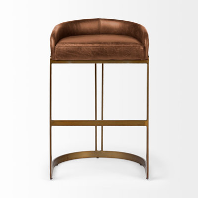 Bradley Genuine Leather Bar & Counter Stool