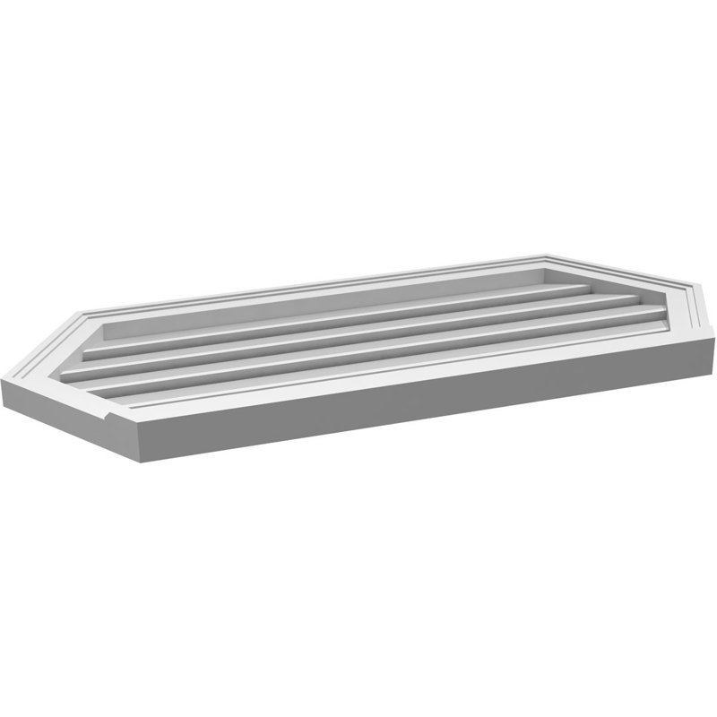 Évent horizontal fonctionnel à pignon en uréthane à surface horizontale Signature, H 18 po x l 40 po x P 2 po
