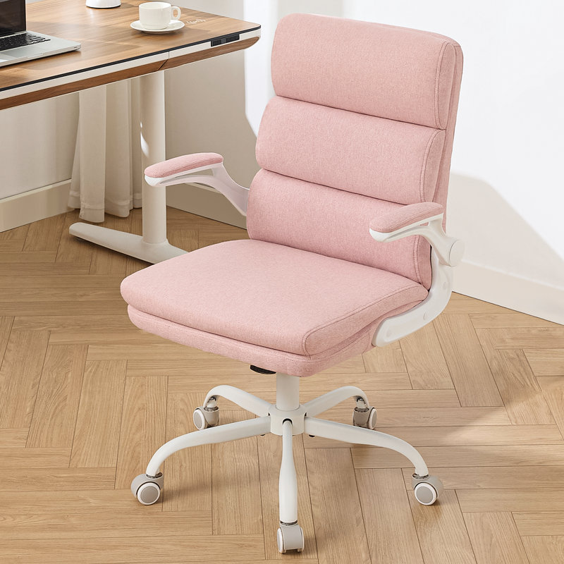 Mid Back  Computer Task Desk Chair, Pink