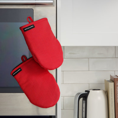 KITCHENAID Gourmet Series Gridlines Mini Oven Mitts 2-Pack