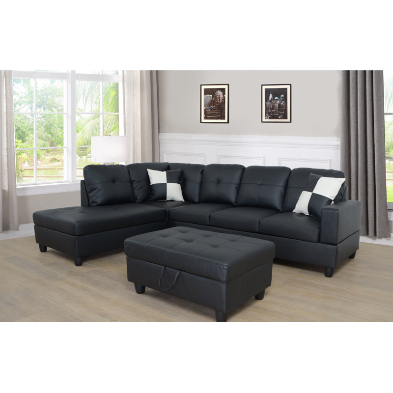 Monowi Faux Leather U-Shaped Sectional Left Hand Facing