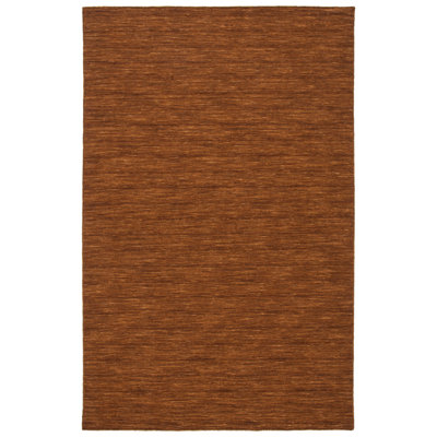 Brandal Hand Loomed Wool/Cotton Rug in Brown
