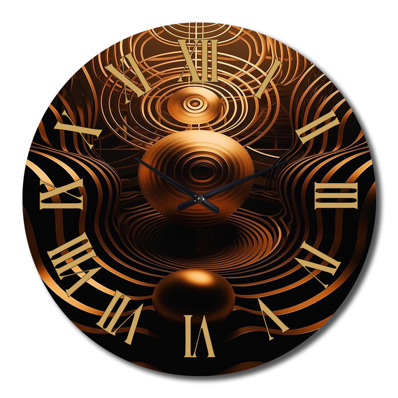 Horloge murale dorée, Grand