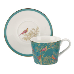 Sara Miller, Chelsea - Green Teacup & Saucer