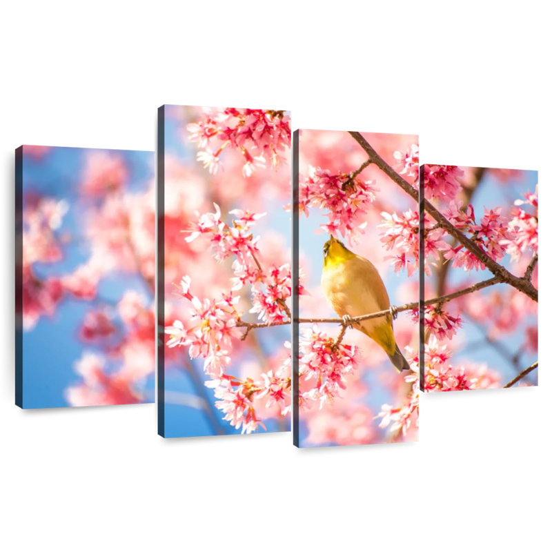Brampt Osaka Spring Flowers And Bird