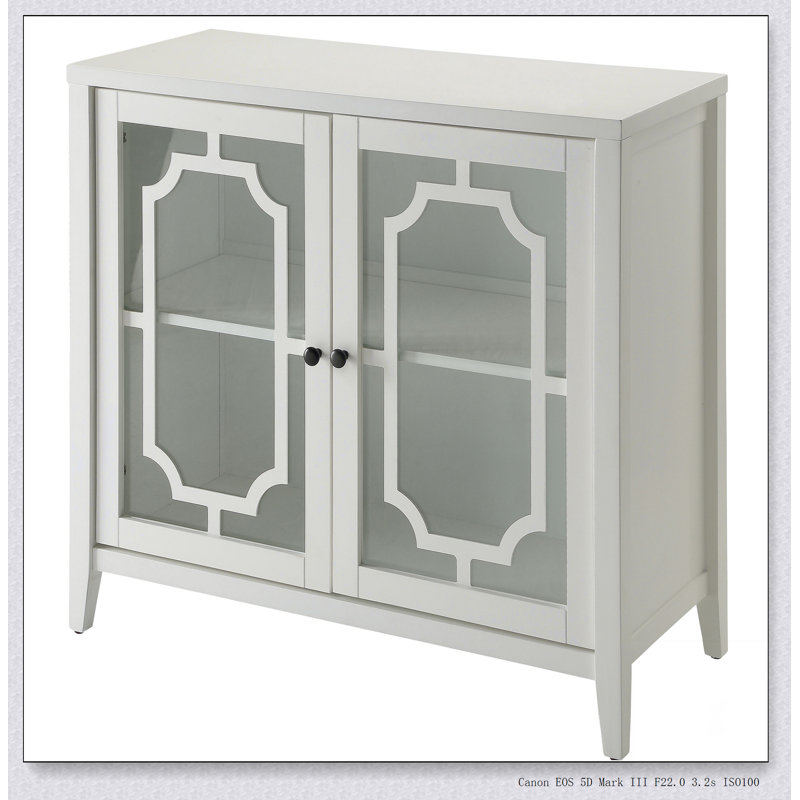 Console blanche avec 2 portes