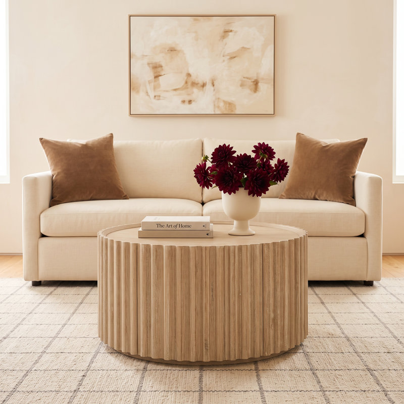 Castile Round Coffee Table With 1-Door