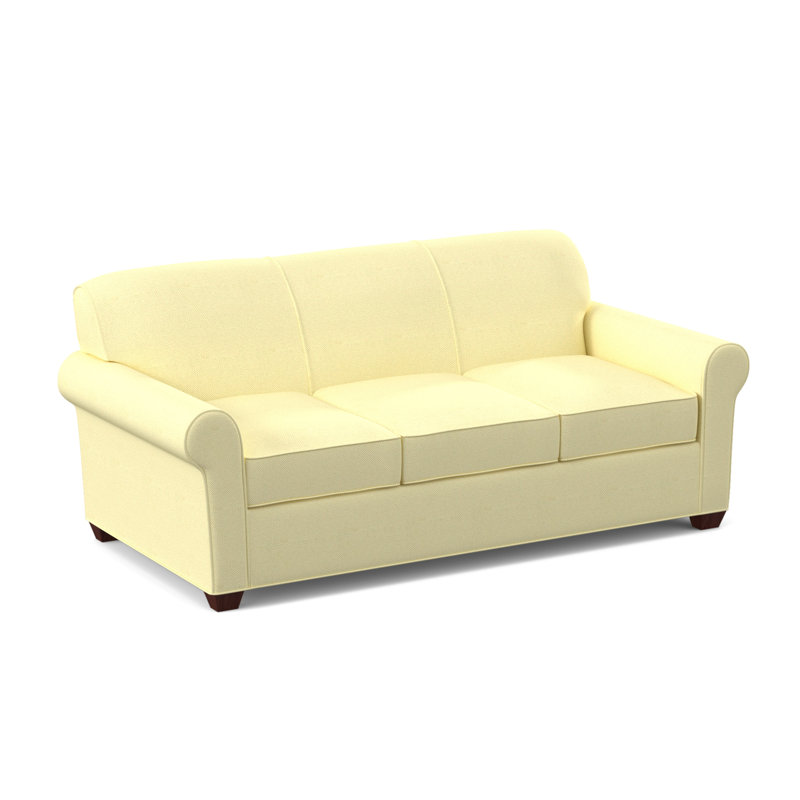 Finn 83" Rolled Arm Sofa Bed with Reversible Cushions, Empire Mahogany, Hybrid, Antic Shell