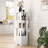 Narrow 4-Tier Storage Shelf with Cabinet, Multi-Functional Display Rack for Kitchen & Living Room-159643314
