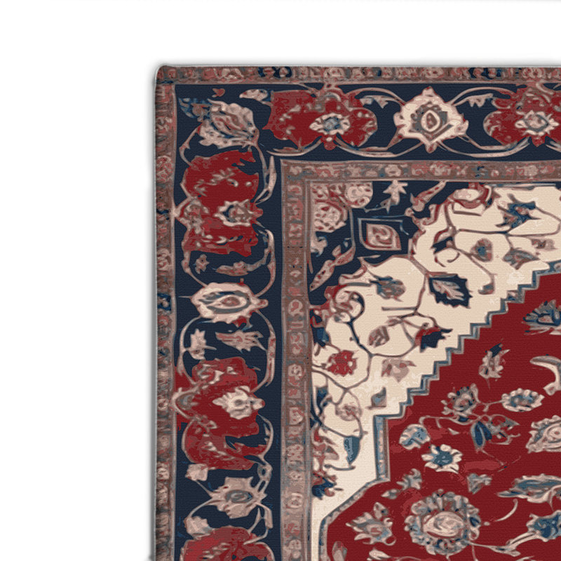 Tapis d'intérieur et d'extérieur rouge Persian, Rectangulaire 2 pi x 3 pi