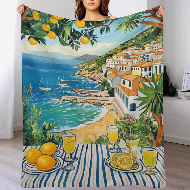 Jeté en flanelle Coastal View, 40 po x 50 po