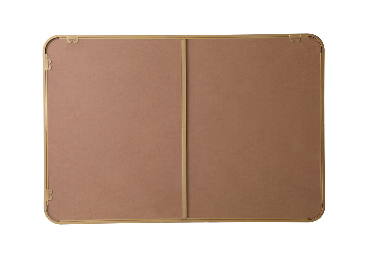 Sabine Metal Rounded Rectangle Wall Mirror, 40" x 27", Brass