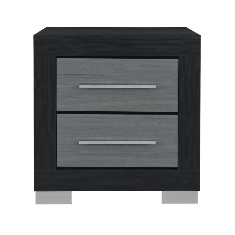 Table de chevet Elsa noir et gris