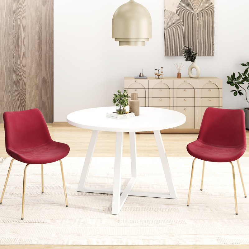 Table de salle à manger 3 places avec 2 chaises rembourrées et rembourrées en mousse, H 29,61 po x L 30,82 po x l 29,64 po