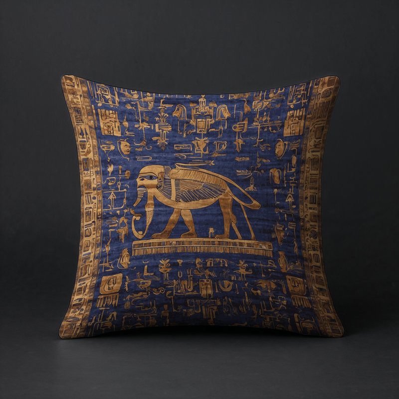 Coussin décoratif intérieur et extérieur Modern, Animaux mauves 12, Carré 18 po