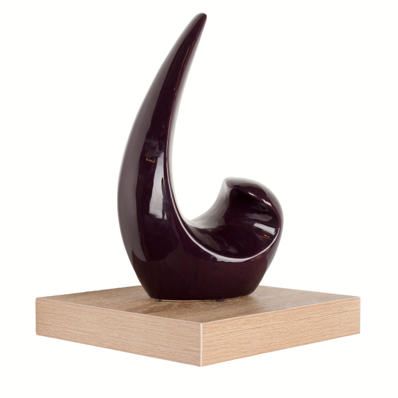 Hudson Floating Wall Shelf Kit, Light-Oak Effect, Chunky 3.8cm, 4cm H x 24cm W x 24cm D, Oak