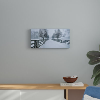 « snowy road ii », reproduction de photo sur toile