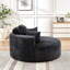 Fauteuil-lit en éponge chenille, 140 cm (55 po), sans assemblage, idéal pour le salon, la chambre à coucher, le salon ou les espaces de projection. Coussin moelleux inclus.