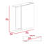 Pharmacie, quatre tablettes internes, porte double-236087671