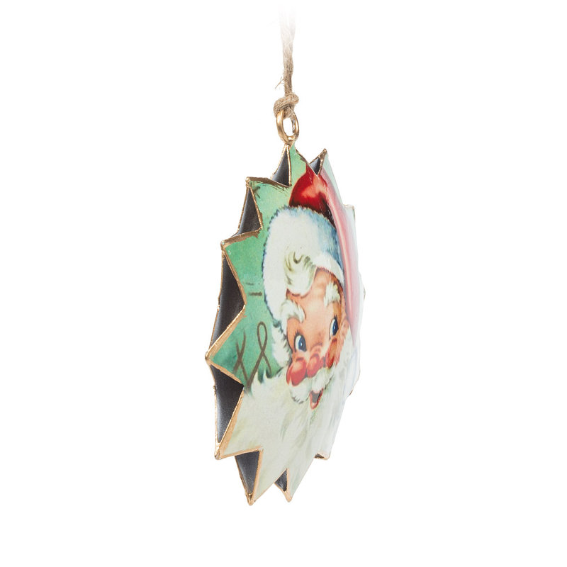 Ornements suspendus 2 pièces Starburst Santa