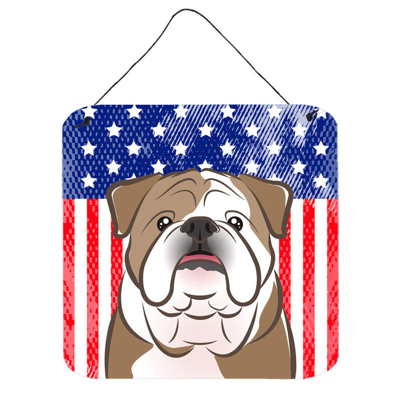 Décoration murale drapeau american, Bouledogue anglais