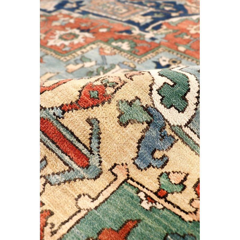 Oriental Area Rug in Rust, Square 5'10" x 6'3"